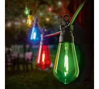 10 LED Connectable Festoon Garden String Lights Multi Coloured LED Lights 4.5M Lit Length