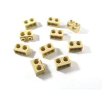 10 LEGO Technic, Brick 1 x 2 with Holes Tan