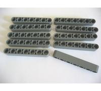 10 LEGO Technic, Liftarm 1 x 7 Thick in Dark Bluish Gray