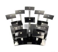 10-Level Pastry Display Rack 16cm Max Height(Black)