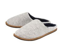 (10, Light Grey) Dunlop - Mens Plush Lined Mule Slippers With Memory Foam