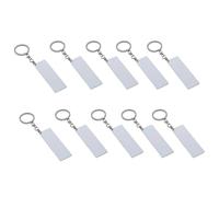 10 Lightweight Corrosion Resistant Aluminum Keychains for Craft Heat Transfer Projects, Easy to Carry Promotional Keychain Blanks, フリーサイズ