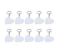 10 Lightweight Corrosion Resistant Aluminum Keychains for Craft Heat Transfer Projects, Easy to Carry Promotional Keychain Blanks, フリーサイズ