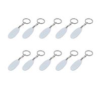 10 Lightweight Corrosion Resistant Aluminum Keychains for Craft Heat Transfer Projects, Easy to Carry Promotional Keychain Blanks, フリーサイズ