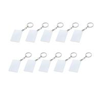 10 Lightweight Corrosion Resistant Aluminum Keychains for Craft Heat Transfer Projects, Easy to Carry Promotional Keychain Blanks, フリーサイズ