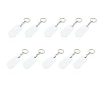 10 Lightweight Corrosion Resistant Aluminum Keychains for Craft Heat Transfer Projects, Easy to Carry Promotional Keychain Blanks, フリーサイズ