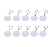 10 Lightweight Corrosion Resistant Aluminum Keychains for Craft Heat Transfer Projects, Easy to Carry Promotional Keychain Blanks, フリーサイズ
