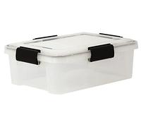 10 Litre Extra Small Iris Weathertight/Airtight Clear Plastic Storage Box (6)