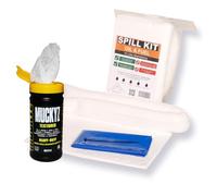 10 Litre Oil and Fuel Compact Spill Kit for Emergency Cleanup With Free Muckyz Wipes - Efficient Solution for Small Spillages in Workshops, Garages, and Vehicles