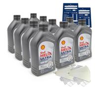 10 Litre Original Shell Helix Ultra Prof AP-L 5W30 Engine 550040602 Acea C2 Set