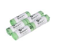 10 Litre x 125 All-Green bags - Compostable Kitchen Caddy Liner - Food Waste Bin Liners - EN 13432 - All-Green Bags with Composting Guide