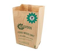 10 Litre x 150 Paper Compostable Bags Kitchen Caddy Liners - Food Waste Bin Liners - EcoSack 10L Biodegradable Bags with Composting Guide