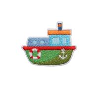 10 Little Ship Embroidery Cloth Sticker Hot Air Balloon Patch Children's Clothing Embellishment Traffic Lights Car Compute(Color 9)