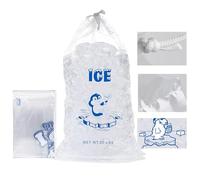 10 Low Temperature Resistant Empty Ice Bags, 20 Lb Pla-stic Ice Bags with Draw String, Leak-Proof Ice Maker Bags, Ice Bag Se-al Ice Bags, Thickened Portable Ice Bag, Dur-able Ice-Bag Storage