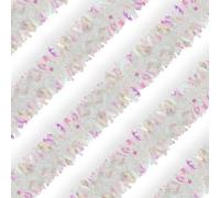 10 m / 32.8 ft Christmas Tinsel Garland, Long Xmas Garland Decorations Metallic Tinsel Strands Christmas Tree Boa Hanging Decoration for Christmas Home Decorations Wreath Wedding Party (Pink Rainbow)