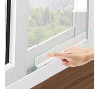 10 m/393 inch Window Draft Excluder Self-Adhesive Draught Excluder for Windows White Window Seal Strip Draft Excluder for Window Insulation Soundproof Windproof Seal Strip for Window and Door