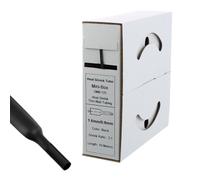 10 m Heat Shrink Tube 1.6 mm to 0.8 mm Black