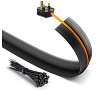 10 M Medium Duty Cableshield Pro trip hazard prevention, 10Meter Deeba UK Floor Cable Cover Protector Pack Non-Slip Ideal for Offices, Retail, Gyms, Factories & Garages