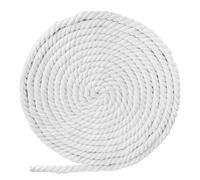 10 m x 20 mm Thick Cotton Rope, Natural Macrame Cord, Soft Macrame Cotton Rope for DIY Craft Decorative Wall Hanging Plant Hangers(White)