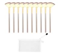 10 Makeup Brushes And 1 Piece White Storage Bag, Beauty Tools, Soft Makeup Brushes, Cosmetic Applicator.