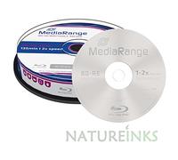 10 MediaRange Blank Media BD-RE 25 GB 2x Rewritable 135 mins MR501 Spindle