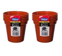 10 Medium Plastic Seed Pot 12.7cm Pricking Out Germination Pot Terracotta Colour