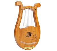 10 Metal String Solid Wood Mahogany Lyre Harp With Tuning Wrench, Unique Patterns, Carved Phonetic Symbols, For Music Lovers Beginners Children Adults (Color : Flying)
