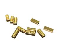10 Metal Tiny Gold Brick Decorations Elaborate Textured Design for Dollhouses Displays and Collections Metal Alloy Miniature for Dollhouses