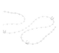 10 Meter 100 clips Vertical Blind Bottom Chain, Blind Chain Vertical Blinds Accessories, verticality blinds repair parts, White Roller Blinding Pearl Chains, for 3.5 Inch/89 mm Slats (white)