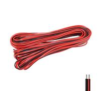 10 Meter 22AWG 2 Core Black Red Wire Cable - Flexible Tinned Copper Extension Cable for Car LED Strip Light RGB RGBW & Home Use, High Temperature Wear-Resistant, Oxidation Proof (12V/24V)