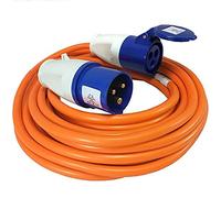 10 Meter Caravan Hook Up Extension Lead Cable 16A 240V Mains 3 Pin Plug & Socket