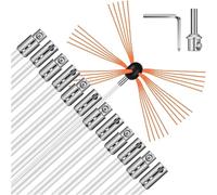 10 Meter Chimney Brush Sweeping Kit with Extra Nylon Head for Pellet Stove for Cleaning Metal Or Brick Chimneys(10 m)
