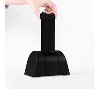10 Meter Queue Barrier Belt - Black | Retractable Belt Barrier with Magnetic Wall Mount | Rope Barrier with Retractable Nylon Belt | Easy Crowd Control Barrier Tape for Door Entrances, Events