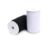10 Meters 3-14mm Elastic Sewing Band, Flat Rubber Band for Underwear Knitted Fabric and Garment Repair Accessories,White,Width 3mm