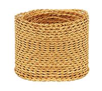 10 Meters / 32.8FT Brass Braided Cable, Helunsi 3 Core Electrical Cable, Vintage Braided Flex Cable Twisted Fabric Electrical Wire for DIY Industrial Pendant Lights or Other Appliances - Brass