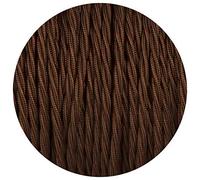 10 Meters / 32.8FT Dark Brown Braided Cable, LEDSone 3 Core Vintage Braided Flex Twisted Fabric Electrical Wire for DIY Lamps Industrial Pendant Lights Lighting Appliances