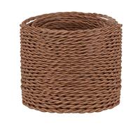 10 Meters / 32.8FT Mahogany Brown Braided Cable, Helunsi 3 Core Electrical Cable, Vintage Braided Flex Cable Twisted Fabric Electrical Wire for DIY Industrial Pendant Lights or Other Appliances - 10m