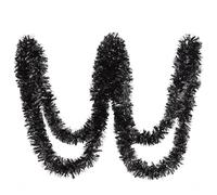 10 Meters Black Christmas Tinsel Garland, Christmas Chunky Tinsels for Christmas Tree Halloween Home Party Office Decoration