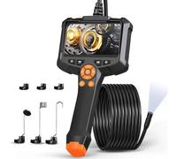 10 Meters Endoscope Inspection Camera, 4.3" IPS Screen 1080P HD Inspection Camera with 8 LED Lights, Handheld Digital Borescope Waterproof Endoscope, Drain Snake Cameras with 33Ft Semi-Rigid Cord