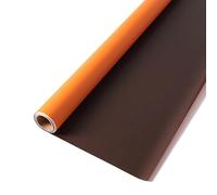 10 Meters Korean Waterproof Flower Wrapping Paper Two-toned Florist Bouquet Decoration Paper Roll(Orange-Brown)