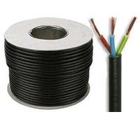 10 Meters of Black 2.5mm 24 Amp 3183Y 3 Core Flexible Cable