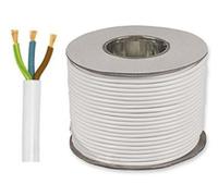 10 Meters of White 2.5mm 24 Amp 3093Y 3 Core Heat Resistant Flexible Cable