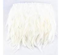 10 Meters Per Lot Pheasant Feathers on Ribbon, Rooster Feather Fringe for Clothing, Sewing Ribbon, Plum Embellishments, White1