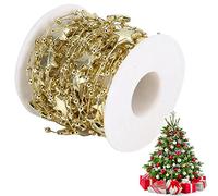 10 Meters/Roll (Golden) Pearl Bead Roll ABS Bead Chain Five- Pointed Star Decorative String DIY Wedding Party Home Decoration Clothing Accessories