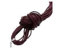 10 Meters Round Genuine Leather Cord - 1/1.5/2/3mm for DIY Jewelry Making - Perfect for Necklaces & Bracelets(Wire red,1.5mm)