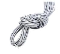 10 Meters Round Genuine Leather Cord - 1/1.5/2/3mm for DIY Jewelry Making - Perfect for Necklaces & Bracelets(Silver,2mm)
