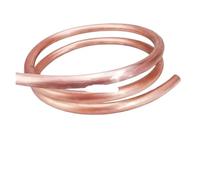 10 Meters T2 Red Copper Tubes Metal Copper Coil Hollow Pipe Soft Air Conditioning Drain Pipe Special Cooling Round Pipe(10x1mm-10mm)