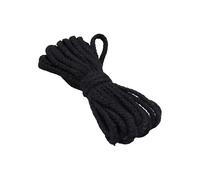 10 Meters Thicked Braided Cotton Rope Black 5MM Wide Macrame Cord Drawstring Cotton Rope for DIY Projects/Scene Decoration/Sewing