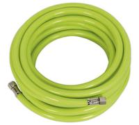 10 Metre High-Visibility Air Hose With 1/4 Inch Bsp Unions And 8mm Bore For Safety In Workshops