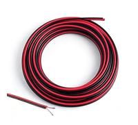 10 Metres 22AWG Bell Wire 2 Core Electric Cable Red and Black, Cable 2 Core Stranded Tinned Copper Wire, Flexible and Durable 12 V Cable for Electrical Wiring and DIY Projects